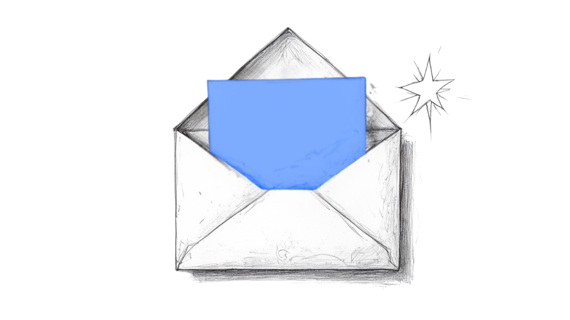 An open envelope with a note and star — symbolizing a prompt shared, a small truth sent out into the world.
